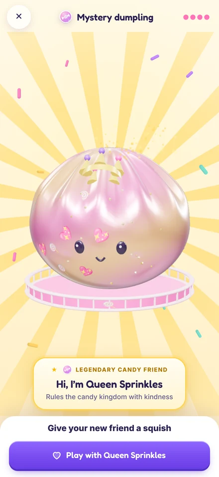 Queen Sprinkles, the legendary Candy friend, says hi
